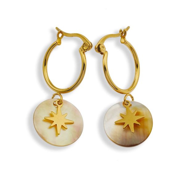 EVA Drop Hoop Earrings - Picture 7 of 7